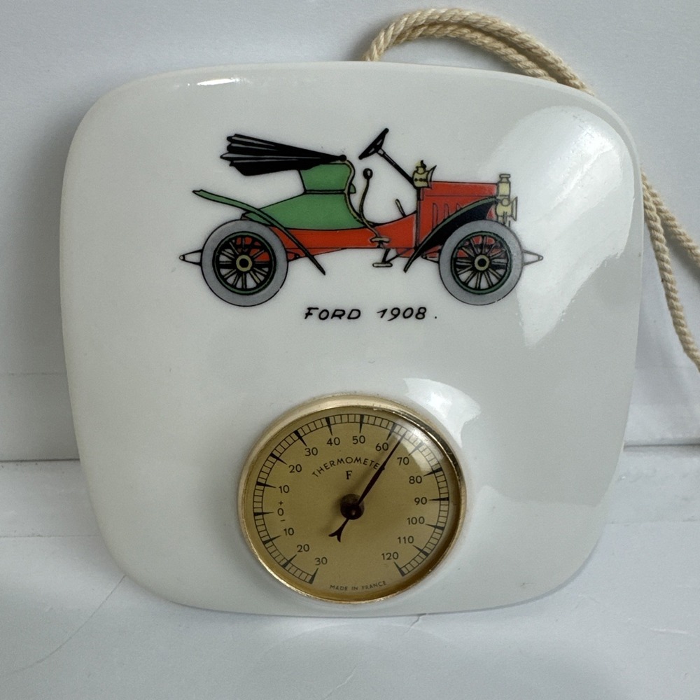 Ford Motor Company Memorabilia 1908 Thermometer-‎ VTG Rare Made In France